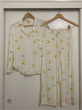 Gelato Pique Moon 🌙 Print Pajama Set - Lightweight Button-Front Top & Pants